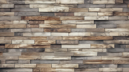 A wall made of wood with a brown and white color