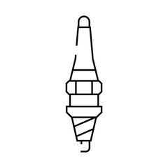 candle car line icon vector. candle car sign. isolated contour symbol black illustration