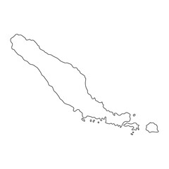 Choiseul province map, administrative division of Solomon Islands. Vector illustration.