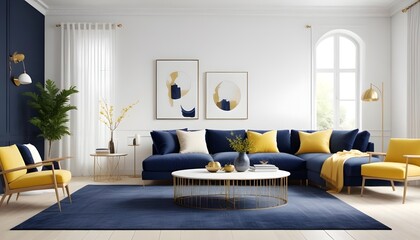 Photo interior modern design room 3d illustration