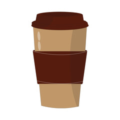 Coffee cup illustration icon vector. Flat illustration of coffee cups and beans in a seamless pattern, perfect for coffee shop designs