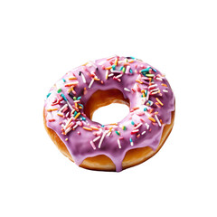 chocolate donut isolated on white