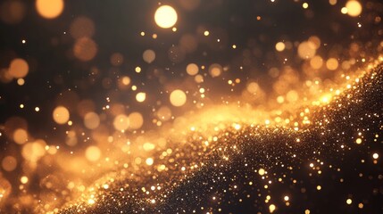 Obraz premium golden christmas lights