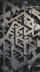 Abstract background paper cut gray wallpaper