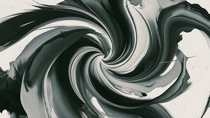 abstract lines art with brushed ink lines