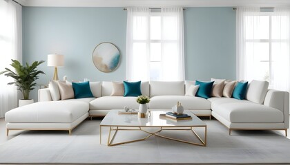 Fototapeta premium Photo interior modern design room 3d illustration