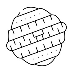 laundry ball line icon vector. laundry ball sign. isolated contour symbol black illustration