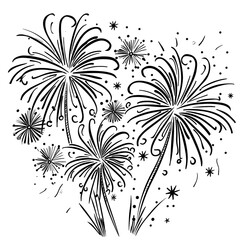 New Year and Christmas card, graphic advertising backgrounds in a doodle 2D illustrator style