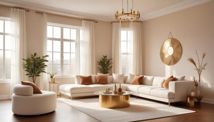 Fototapeta premium Photo interior modern design room 3d illustration