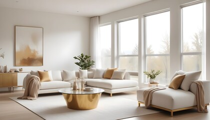 Fototapeta premium Photo interior modern design room 3d illustration