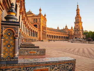 Fototapeta premium plaza de espana seville spain