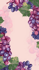 Grape fruit pattern background illustration