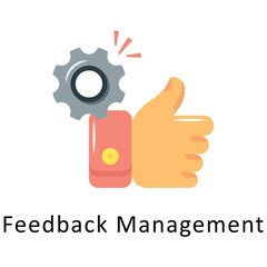 Feedback Management Vector Flat Icon Design illustration Symbol on White background EPS 10 File 
