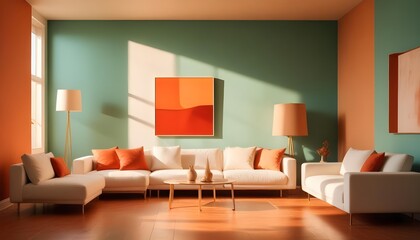 Photo interior modern design room 3d illustration