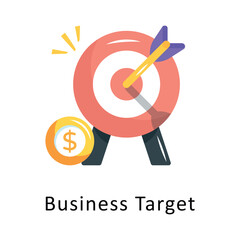 Business Target Vector Flat Icon Design illustration Symbol on White background EPS 10 File 