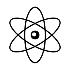 Atom symbol icon vector illustration