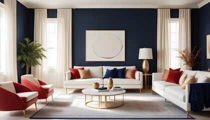 Photo interior modern design room 3d illustration