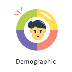 Demographic Vector Flat Icon Design illustration Symbol on White background EPS 10 File 