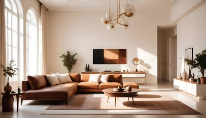 Fototapeta premium Photo interior modern design room 3d illustration