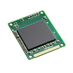 Closeup of a modern microprocessor.