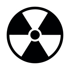 Radioactive vector illustration, solid color illustration, white background