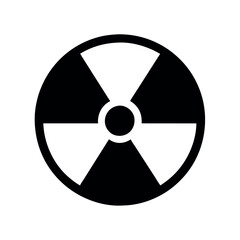 Radioactive vector illustration, solid color illustration, white background