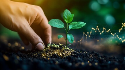 Fototapeta premium Cultivating Riches in Golden Fields