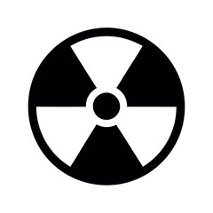 Radioactive vector illustration, solid color illustration, white background