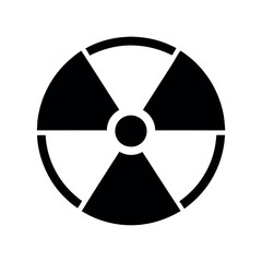 Radioactive vector illustration, solid color illustration, white background