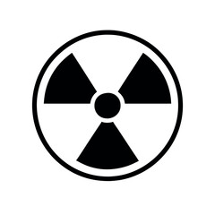 Radioactive vector illustration, solid color illustration, white background