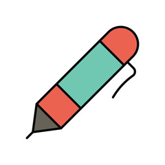 editorial color line icon with white background vector stock illustration