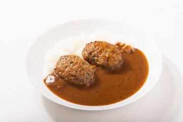 鶏つくねハンバーグ　カレー