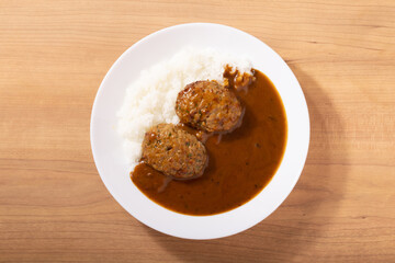 鶏つくねハンバーグ　カレー