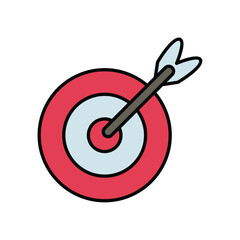 target color line icon with white background vector stock illustration