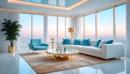 Photo interior modern design room 3d illustration