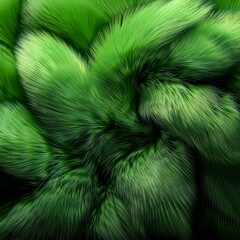 Green fur texture, soft textured texture, emerald fur background
