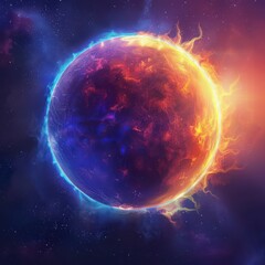 Obraz premium sun with a colorful and stellar outer halo