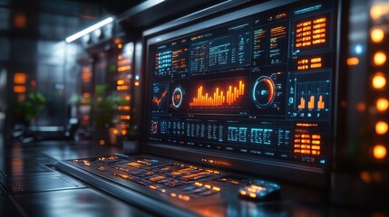 Naklejka premium Hyper-realistic depiction of a 3D business model with intricate details