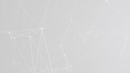 Minimalistic white plexus background, abstract network lines and dots, digital connections, futuristic light grid, digital white backgrounds