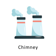 Chimney Vector Flat Icon Design illustration Symbol on White background EPS 10 File