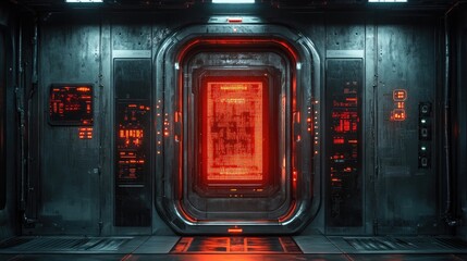 Obraz premium Innovative security technology featuring high-tech elements