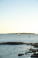 suomelinna UNESCO island next to Helsinki on a summer day with sunset