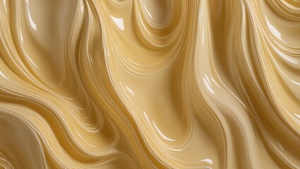 Obraz premium Translucent Golden Waves Abstract Organic Texture Pattern
