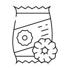 onion rings snack line icon vector. onion rings snack sign. isolated contour symbol black illustration