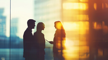 Meeting in office, professional.
Generative AI