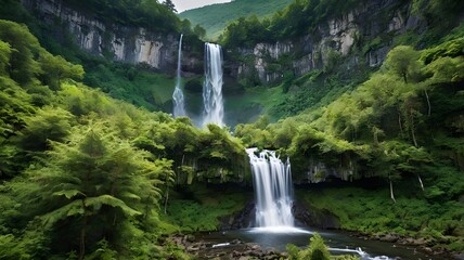 Fototapeta premium waterfall in the mountains