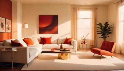 Fototapeta premium Photo interior modern design room 3d illustration