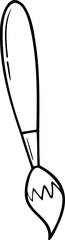 Line art paintbrush icon, line art illustration 