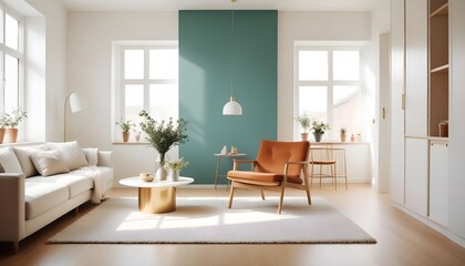 Photo interior modern design room 3d illustration