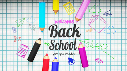 Web page design template for Art School, studio, course, class, education. Background texture. 3d render.